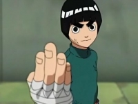 Rock lee sorride